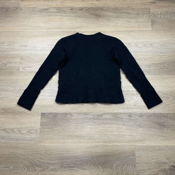 Rag Bone Sweater Womens Small Black Merino Wool V Knit Casual - Picture 5 of 8